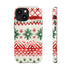 Watercolor Study of Christmas Patterns - Impact Resistant Phone Case iPhone 13 Mini Matte